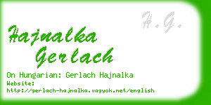 hajnalka gerlach business card